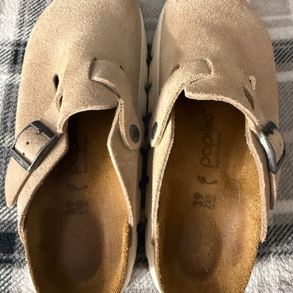 Birkenstock Papillo Tan Suede Slip-On Clogs - Picture 3 of 4